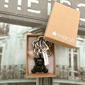 Coach Bow Bear Cluster Keychain Handbag Charm Black Multi CP361